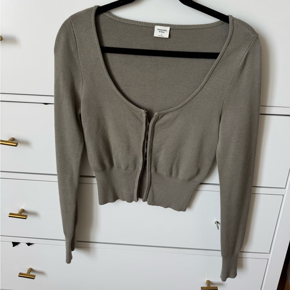 Abercrombie & Fitch Women's Taupe Button Down Top